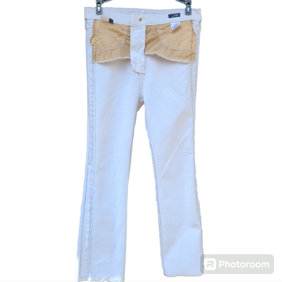 Veronica Beard Carly 11" Kick - Flare Denim wash white size 26 US - Picture 3 of 8